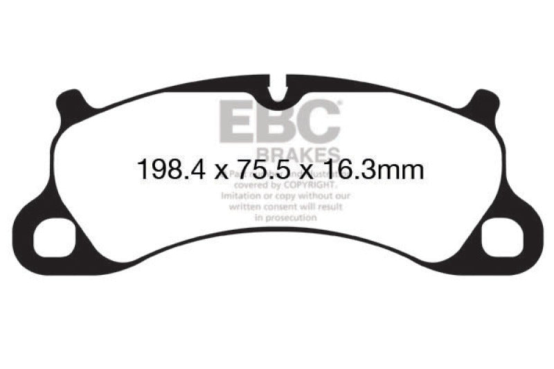 EBC 12-15 Porsche 911 (991) (Cast Iron Rotor only) 3.8 Carrera S Redstuff Front Brake Pads