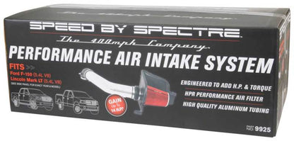 Spectre 04-08 Ford F150 V8-5.4L F/I Air Intake Kit - Clear Anodized w/Red Filter