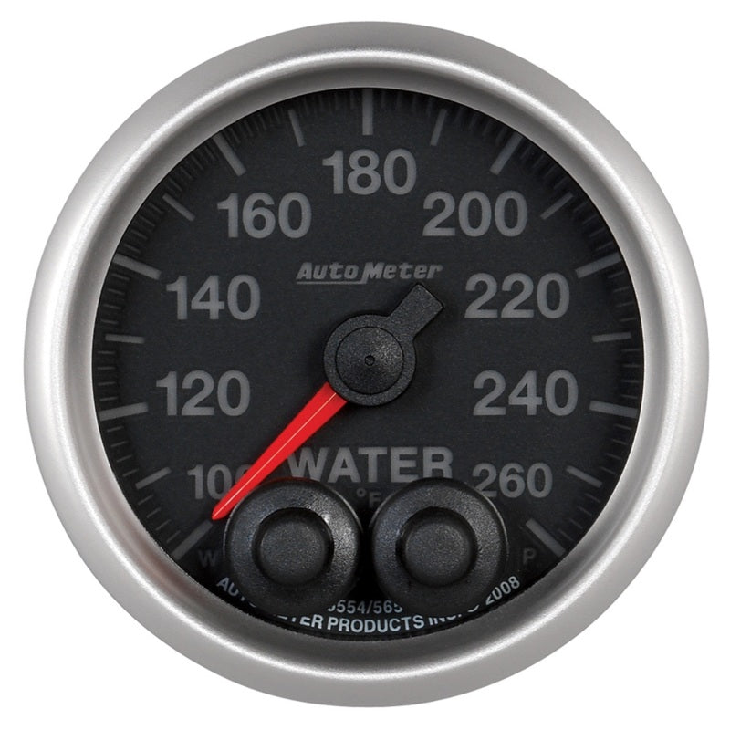 Autometer Elite Nascar 2-1/16in 100-260 Deg. F Water Temp. w/ Peak and Warn Gauge w/ Pro-Control