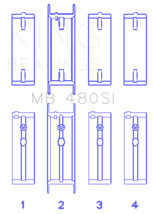 King Buick 90-96 L27 V6 Main Bearing Set