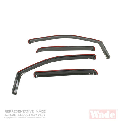 Westin 2001-2004 Toyota Tacoma Double Cab Wade In-Channel Wind Deflector 4pc - Smoke