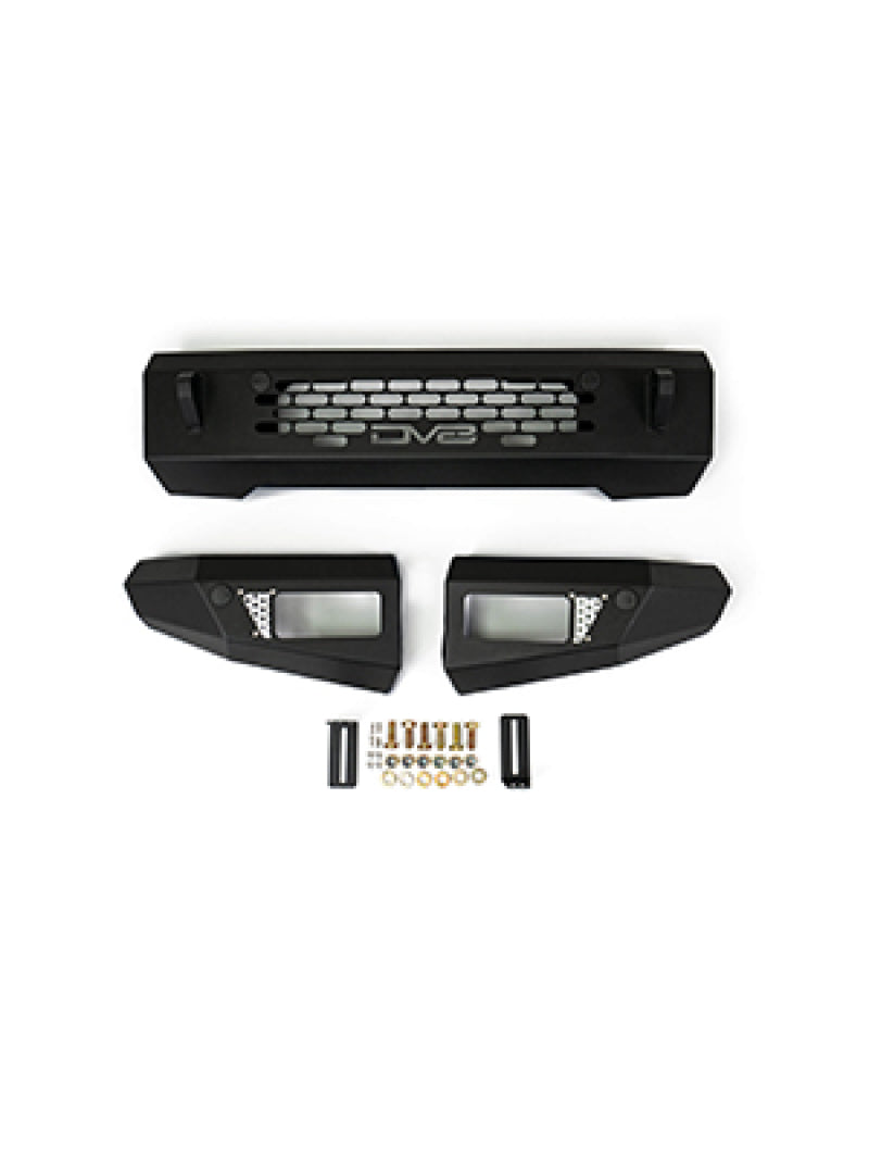 DV8 Offroad 2021+ Ford Bronco Bumper- Accommodates 20in Dual Row Light Bar & (4) 3in Pod Light Mount