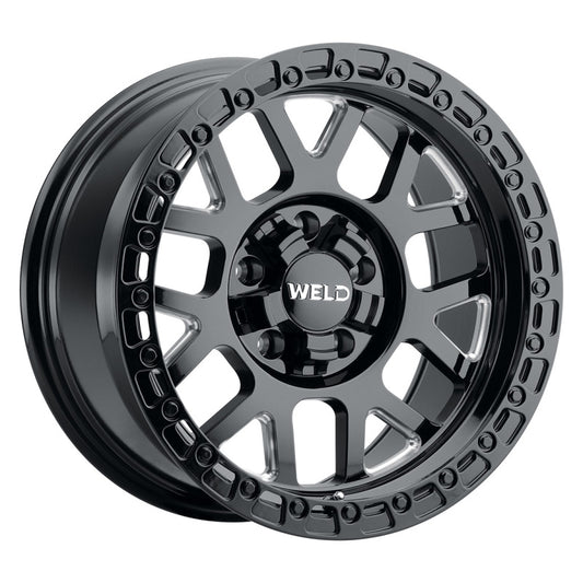 Weld Off-Road W105 17X9.0 Cinch 5X114.3 5X127 ET-12 BS4.50 Gloss Black MIL 78.1