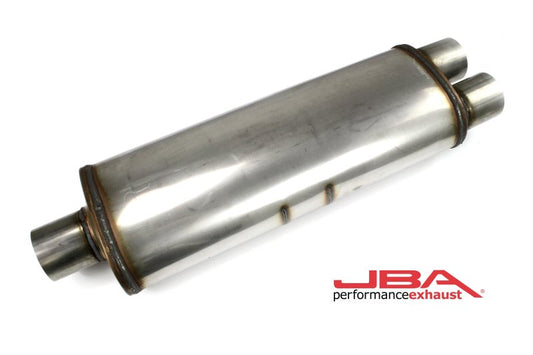 JBA Universal Chambered Style 304SS Muffler 25x8x5in 3in Center/Dual out