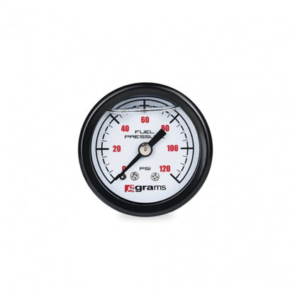 Grams Performance Universal 0-120 PSI Fuel Pressure Gauge - White Face