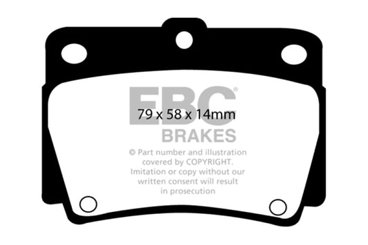 EBC 97-00 Mitsubishi Montero Sport 2.4 Ultimax2 Rear Brake Pads