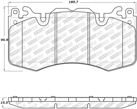 StopTech 12-17 Land Rover Range Rover Street Select Front Brake Pads