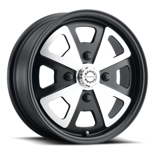 Mobelwagen MW-730M Schnell 15x5.5in / 4x130 BP / 35mm Offset / 79.1mm Bore - Black & Machined Wheel