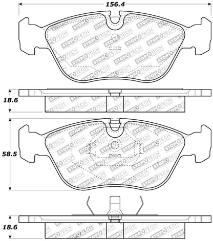 StopTech Performance 98-04 Volvo S60/98-00 S70/98-00 V70/93-97 850 Series Front Brake Pads