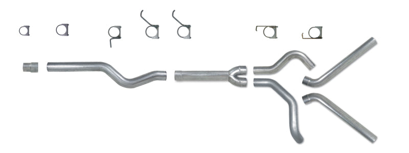 Diamond Eye KIT 4in Catback MFLR RPLCMENT PIPE DUAL SS: 2006-2007.5 CHEVY/GMC 6.6L 2500/3500