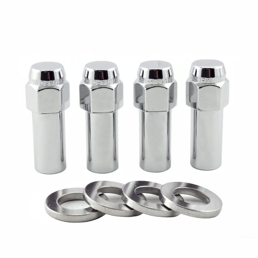 McGard Hex Lug Nut (X-Long Shank - 1.365in.) 1/2-20 / 13/16 Hex / 2.27in. Length (4-Pack) - Chrome