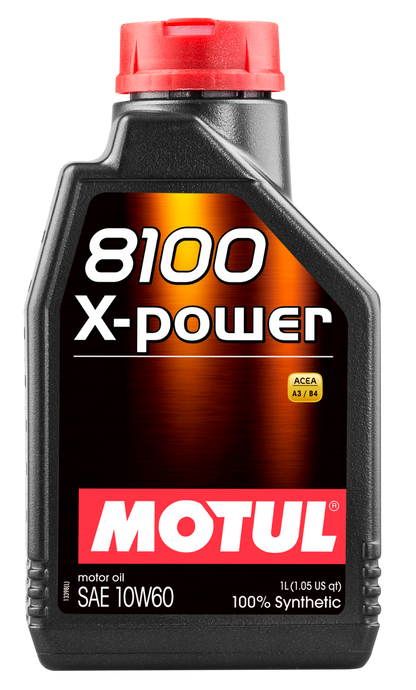 Motul 1L Synthetic Engine Oil 8100 10W60 X-Power - ACEA A3/B4