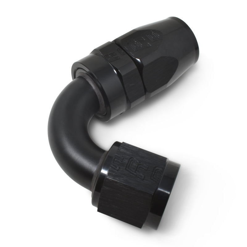 Russell Performance -10 AN Black 120 Degree Full Flow Swivel Hose End