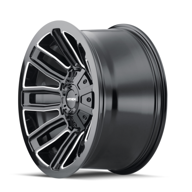 Mayhem 8108 Decoy 20x10 / 8x165.1 BP / -19mm Offset / 130.8mm Hub Black w/ Milled Spokes Wheel