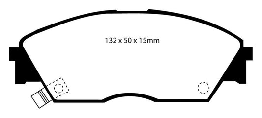 EBC 90-92 Honda Civic CRX 1.6 Si Yellowstuff Front Brake Pads