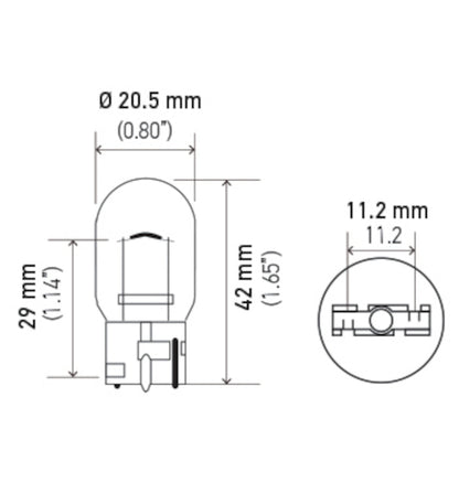 Hella Bulb 7440 12V 21W W3X16d T6.5