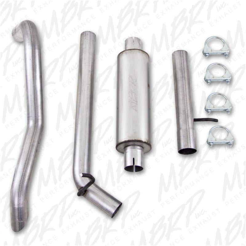 MBRP 2007-2009 Jeep Wrangler (JK) 3.8L V6 4 dr Off-Road Tail Pipe Muffler before Axle