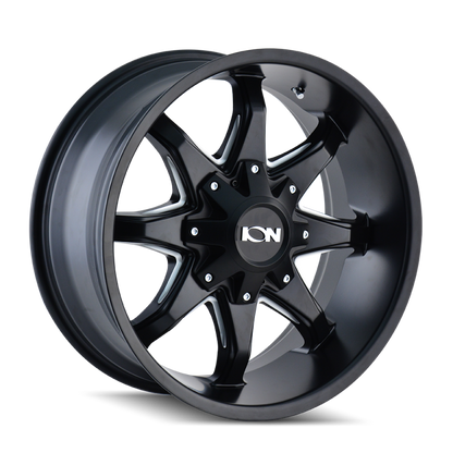 ION Type 181 20x9 / 5x127 BP / 0mm Offset / 87mm Hub Satin Black/Milled Spokes Wheel