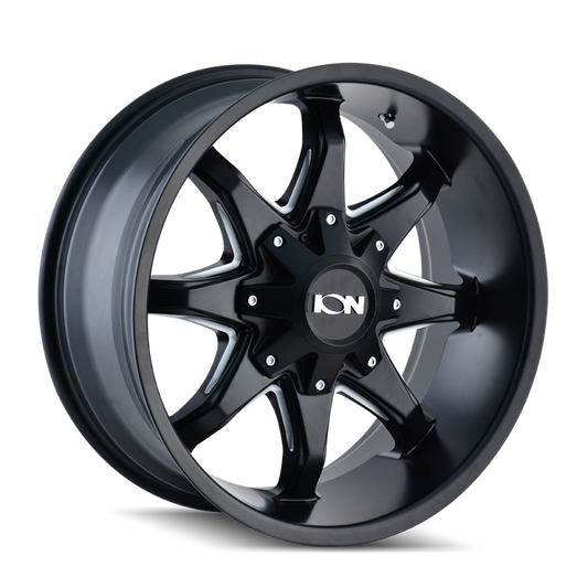 ION Type 181 17x9 / 5x114.3 BP / 18mm Offset / 87mm Hub Satin Black/Milled Spokes Wheel