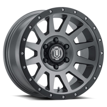 ICON Compression 18x9 5x150 25mm Offset 6in BS Titanium Wheel