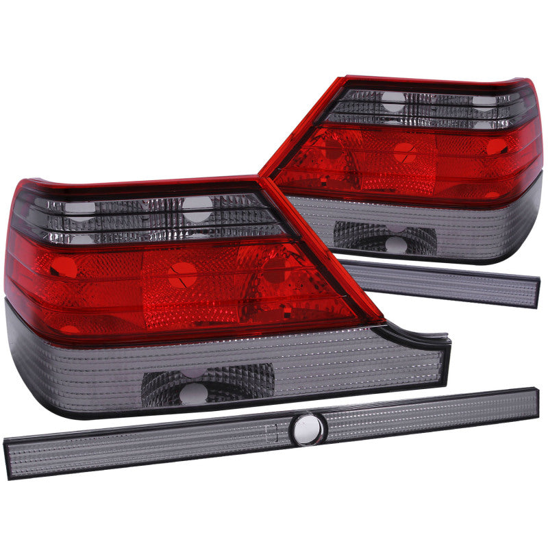 ANZO 1995-1999 Mercedes Benz S Class W140 Taillights Red/Smoke