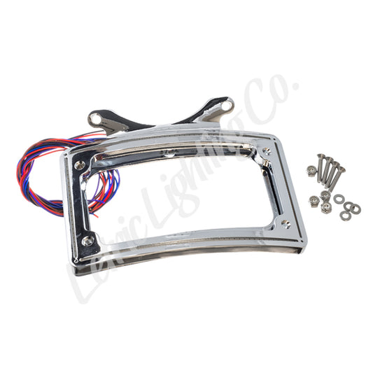 Letric Lighting 09-13 Road King Perfect Plate Light Chrome Curved License Plate Frame