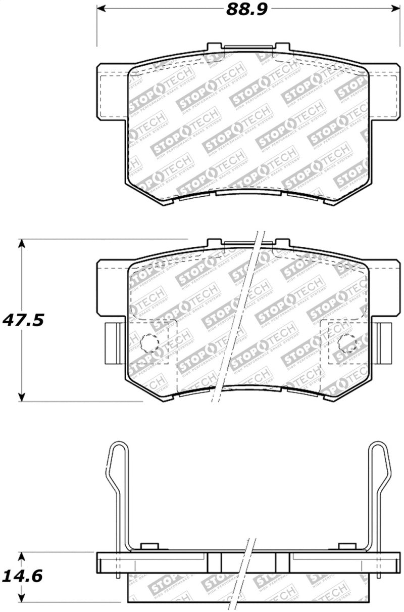 StopTech - Street Select Brake Pads - Rear