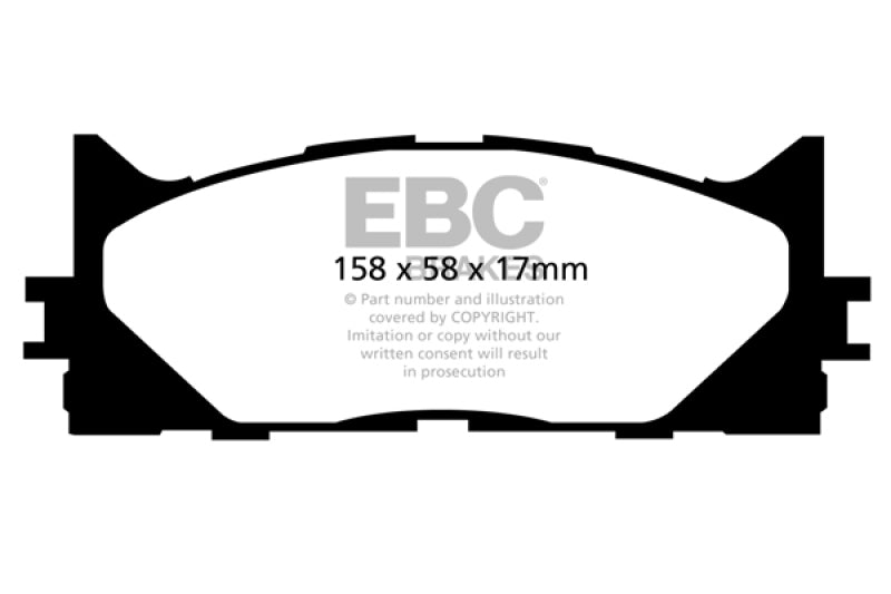 EBC 13+ Lexus ES300h 2.5 Hybrid Ultimax2 Front Brake Pads