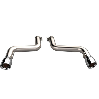 QTP 16-18 Chevrolet Camaro SS 6.2L 304SS Eliminator Muffler Delete Axle Back Exhaust w/4.5in Tips