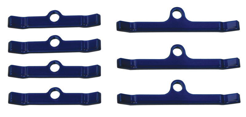 Moroso Chevrolet Big Block Valve Cover Hold Downs - Steel - Blue Powder Coat - Set of 7