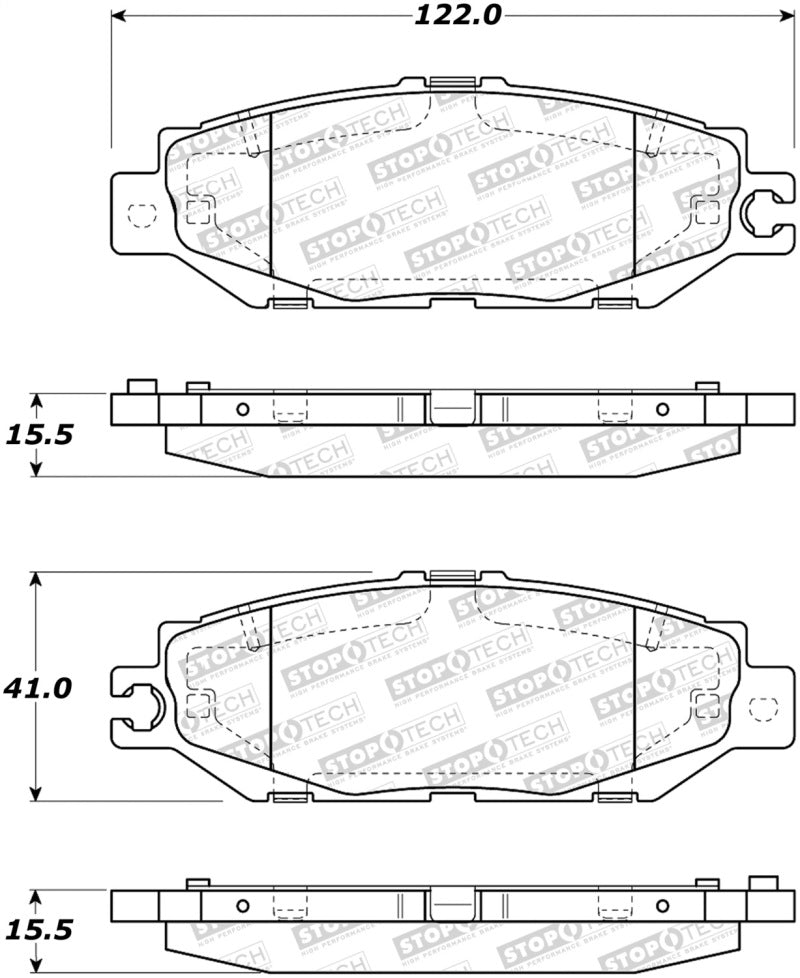 StopTech Street Brake Pads - Rear