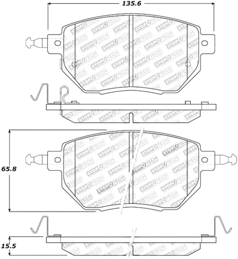 StopTech Performance 03-11/05 Infiniti / 05-06 Nissan Front Brake Pads