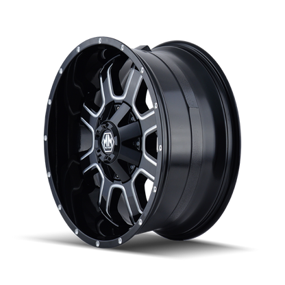 Mayhem 8103 Fierce 20x10 / 8x180 BP / -19mm Offset / 124.1mm Hub Black w/ Milled Spokes Wheel