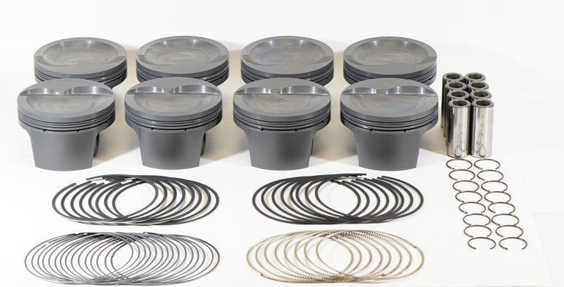 Mahle MS Piston Set SBF 331ci 4.030in Bore 3.25in Stroke 5.4in Rod .927 Pin -16cc 8.6 CR Set of 8