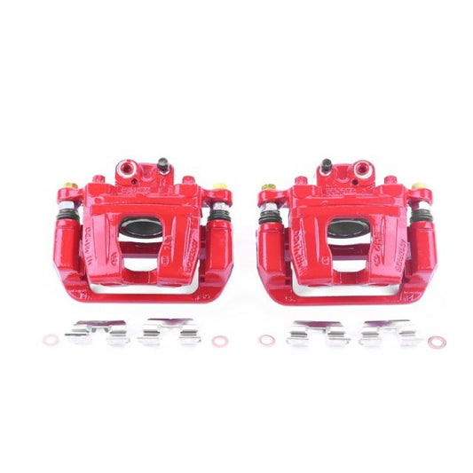 Power Stop 17-18 Genesis G80 Rear Red Calipers w/Brackets - Pair