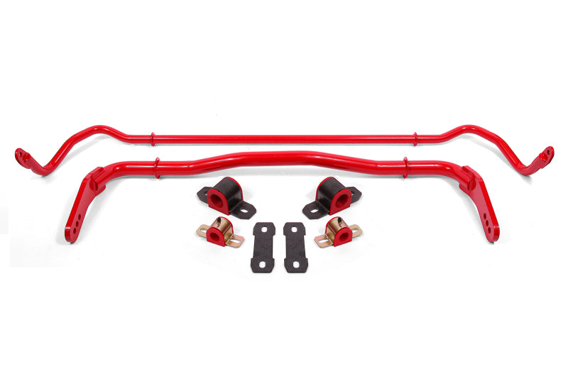 BMR 08-19 Dodge Challenger Front/Rear Hollow 38mm/25mm Sway Bar Kit w/ Bushings - Red