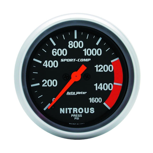 AutoMeter Gauge Nitrous Press 2-5/8in. 1600PSI Digital Stepper Motor Sport-Comp