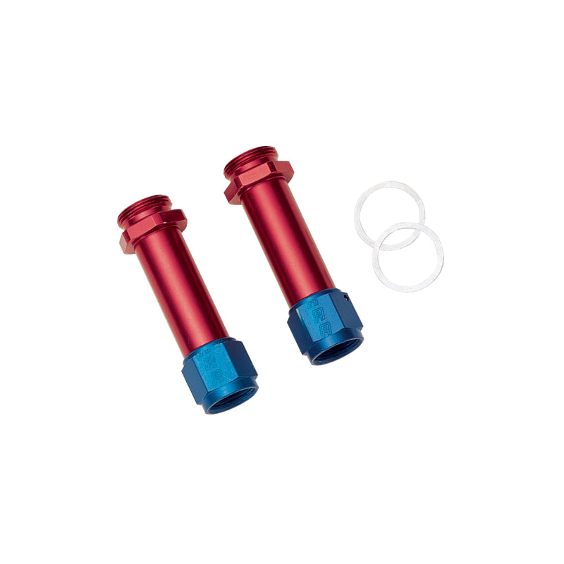 Russell Performance -8 AN Carb Inlet Fittings (2 pcs.) (Red/Blue)