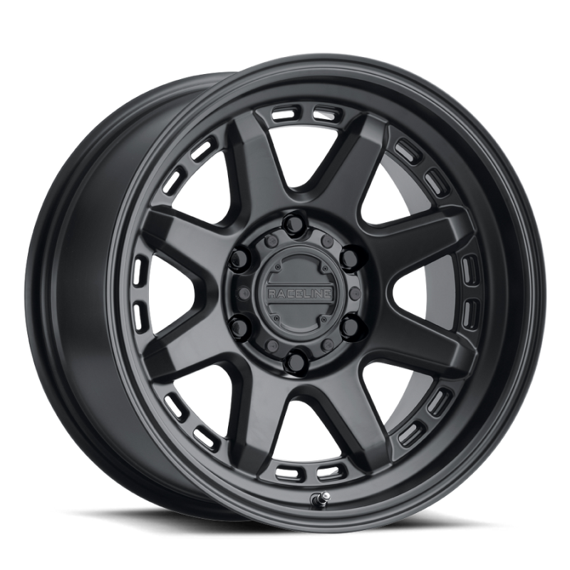 Raceline 947B Scout 18x8in / 5x110 BP / 35mm Offset / 72.62mm Bore - Satin Black Wheel