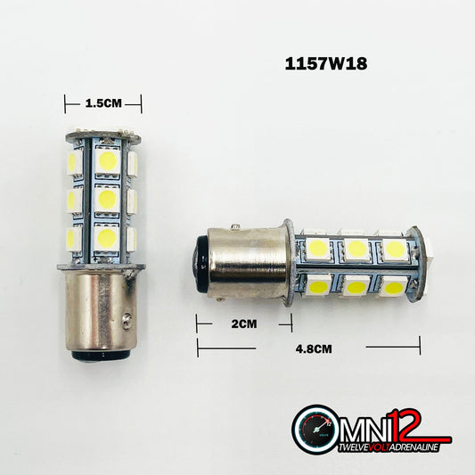 Omni 12 - 1157 18 Chip LED White / Amber / Red