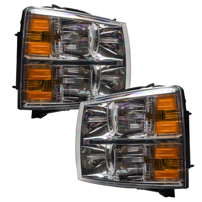 Oracle Lighting 07-13 Chevrolet Silverado Pre-Assembled LED Halo Headlights - Green SEE WARRANTY