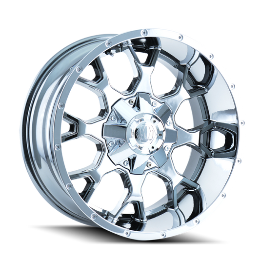 Mayhem 8015 Warrior 20x10 / 6x135 BP / -25mm Offset / 106mm Hub Chrome Wheel