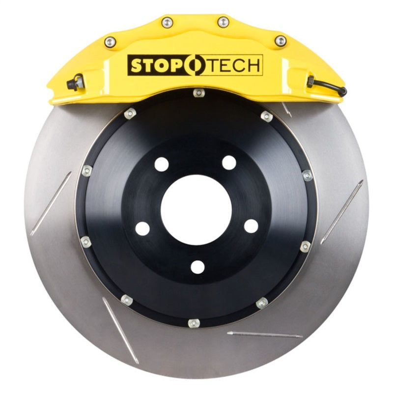 StopTech 08-10 Audi S5 Front BBK w/ Yellow ST-60 Calipers Slotted 380x32mm Rotors Pads Lines