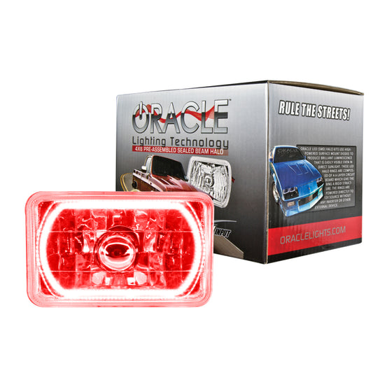 Oracle Pre-Installed Lights 4x6 IN. Sealed Beam - Red Halo SEE WARRANTY