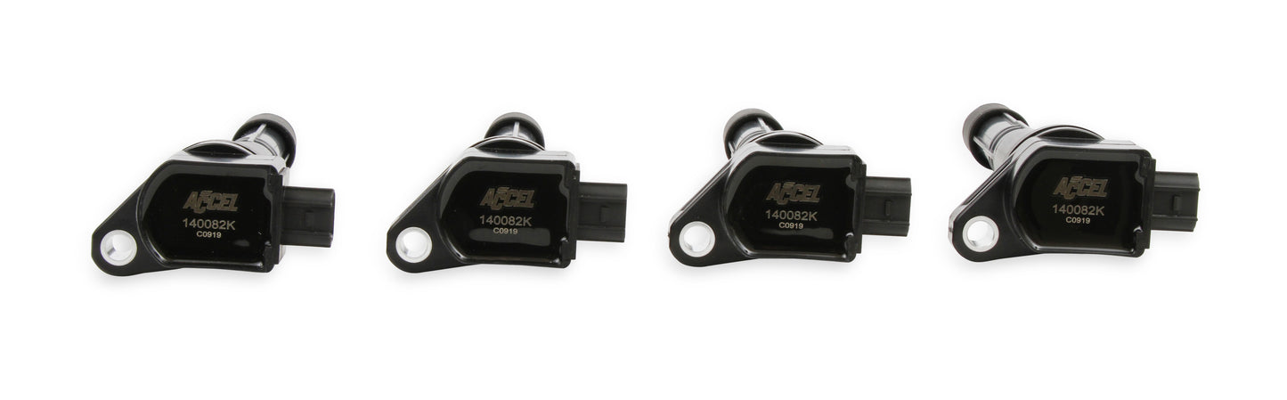 Accel - Ignition Coil - 2008-2015 Honda And Acura 2.4L, 4-Cylinder, Black, 4-Pack