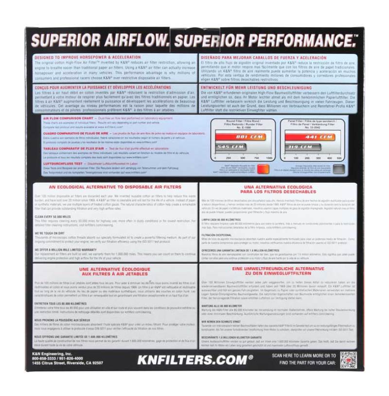 K&N Replacement Air Filter Round 9in OD 7-1/2in ID 5in H