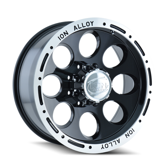 ION Type 174 15x8 / 5x114.3 BP / -27mm Offset / 83.82mm Hub Black/Machined Wheel