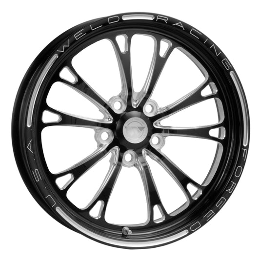 Weld V-Series 1-Piece 17x4.5 / 5x120 BP / 2.25in. BS Black Wheel - Non-Beadlock