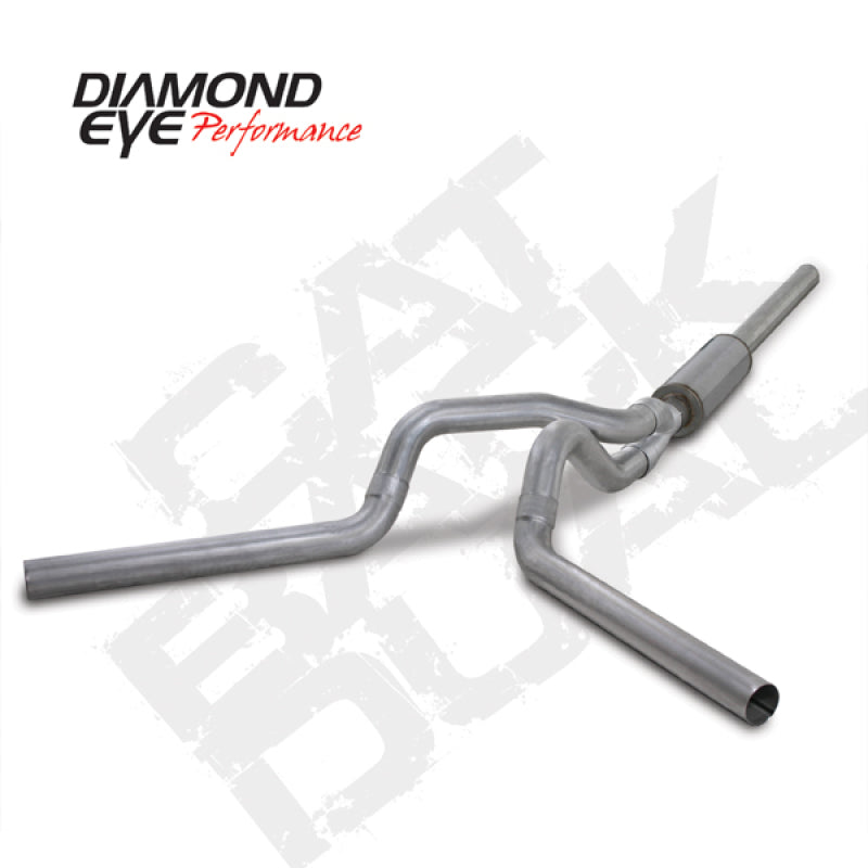 Diamond Eye KIT 4in Catback DUAL AL: 2004.5-2007.5 DODGE CUMMINS 600