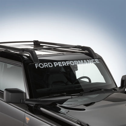 Ford Racing Ford Performance Bronco Windshield Banner - Silver